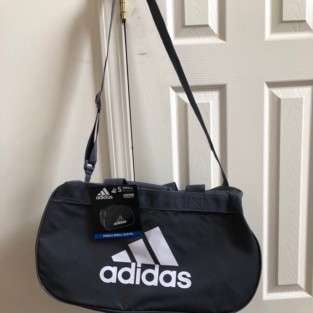 New Adidas Diablo Duffel Gym Bag -Onix Gray